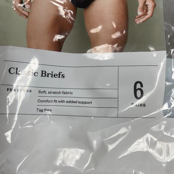 Goodfellow & Co Men's Underwear Classic Briefs XXL 44/46 White Tag Free Lot of 5 - Picture 2 of 9